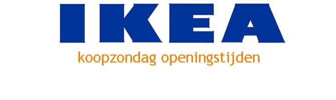 IKEA Koopzondag Openingstijden